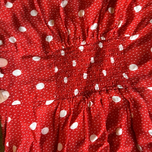 The Kooples Moonlight Dots Red and White Mini Dress, size 0 - Picture 9 of 10